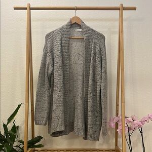 Sonoma Gray Cardigan Sweater with Relaxed Fit and Long Sleeves